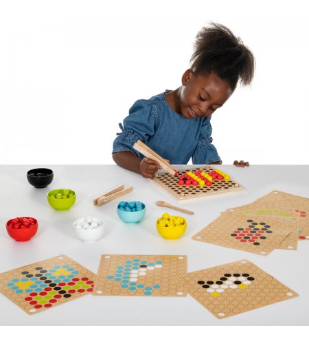 Wooden Fine Motor Pattern Balls Wooden Fine Motor Pattern Balls